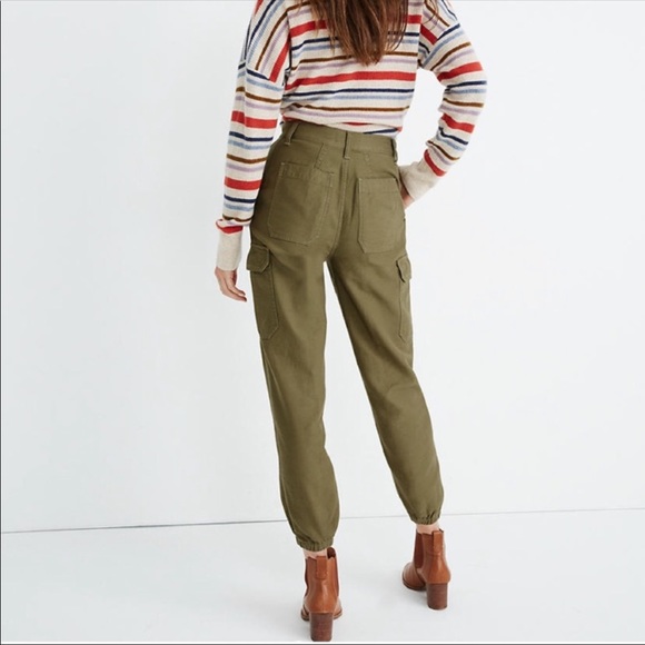 Madewell High-Rise Cargo Fatigue Jogger Pant 27 - Picture 3 of 5